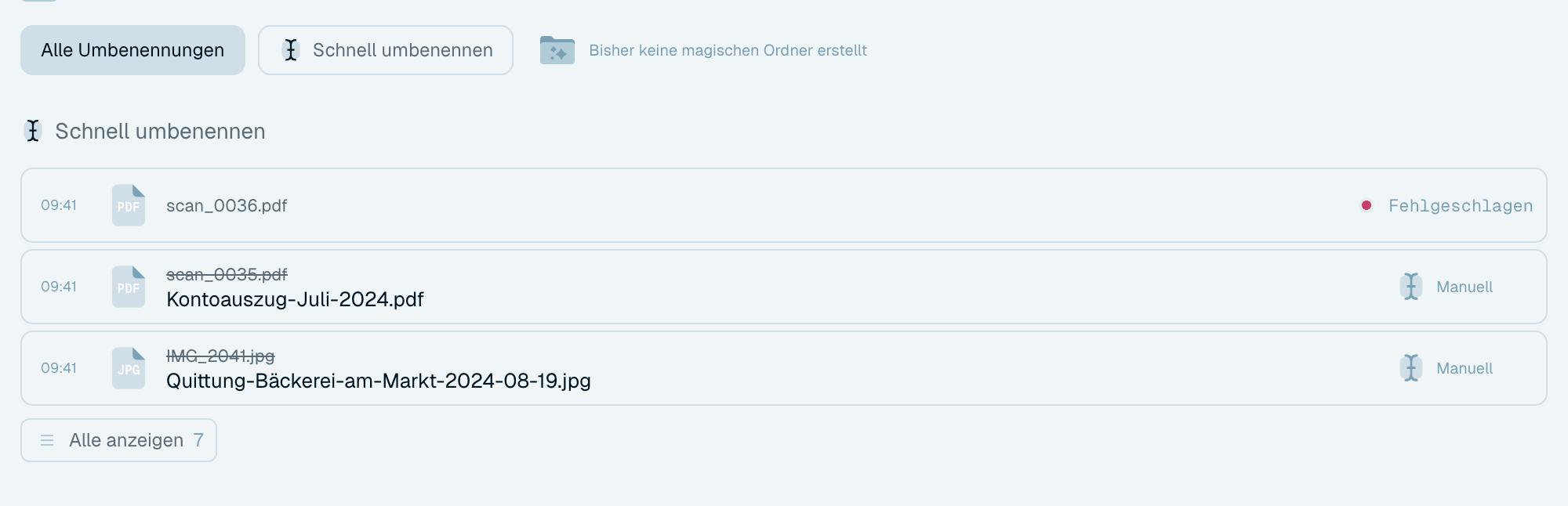 Die Übersicht