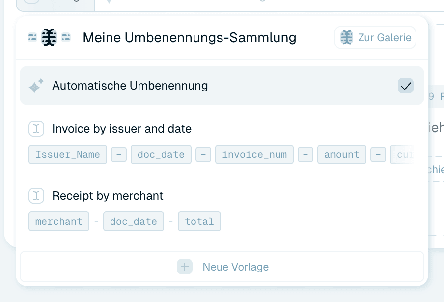In der Schnellumbenennung