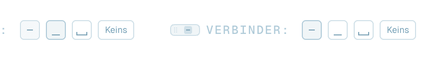 Trennzeichen und Verbinder