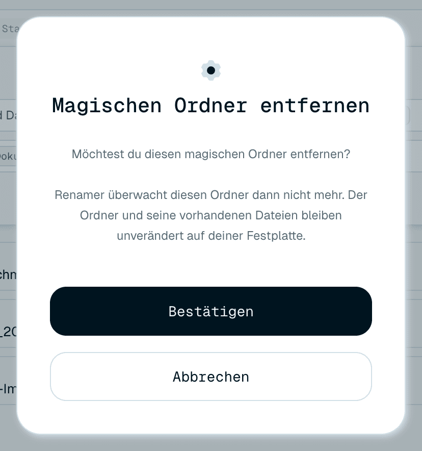 Das Aktionen-Menü