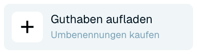 Guthaben aufladen