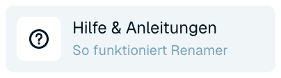 Das Benutzermenü