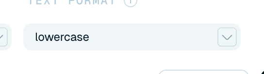 Formatting settings
