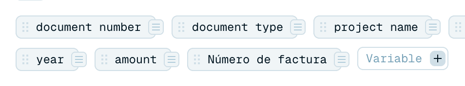 Crear variables