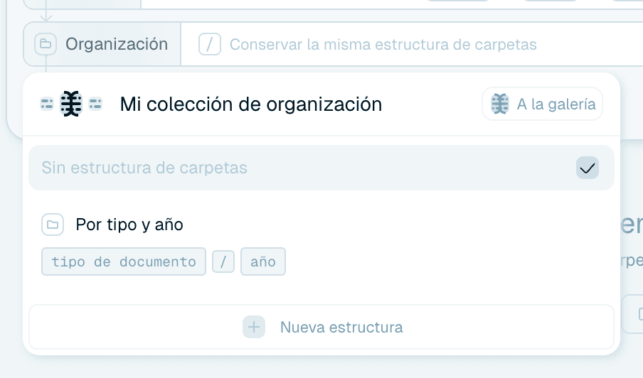 Paso 3 - Elige una organización (opcional)