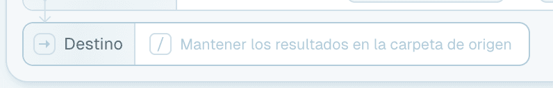 Paso 4 - Establece un destino (opcional)