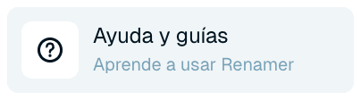El menú de usuario