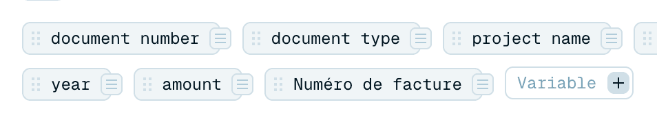Créer des variables