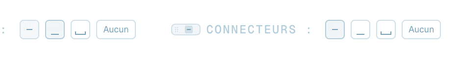 Séparateurs et connecteurs