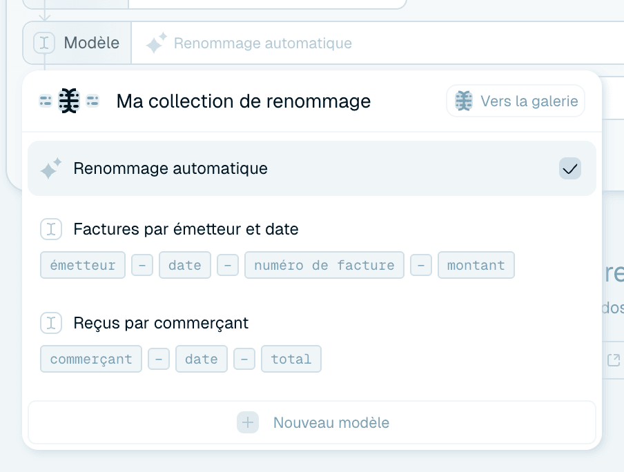 Étape 2 - Choisir le modèle de nommage