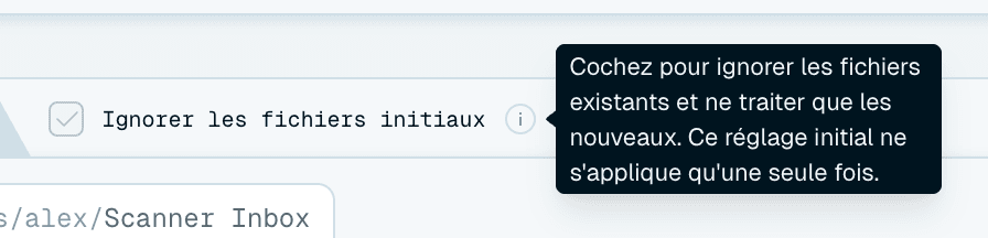 Ignorer les fichiers initiaux