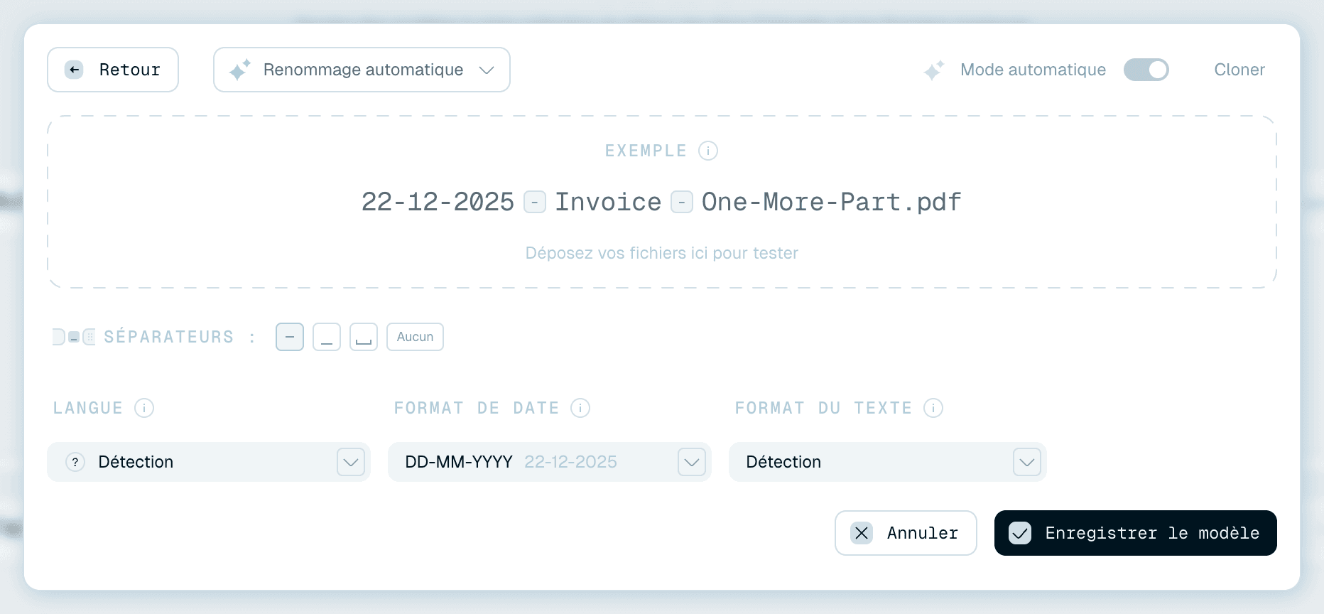 Passez-vous de configuration avec le mode automatique