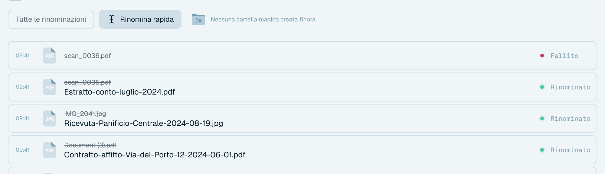 Le viste per origine