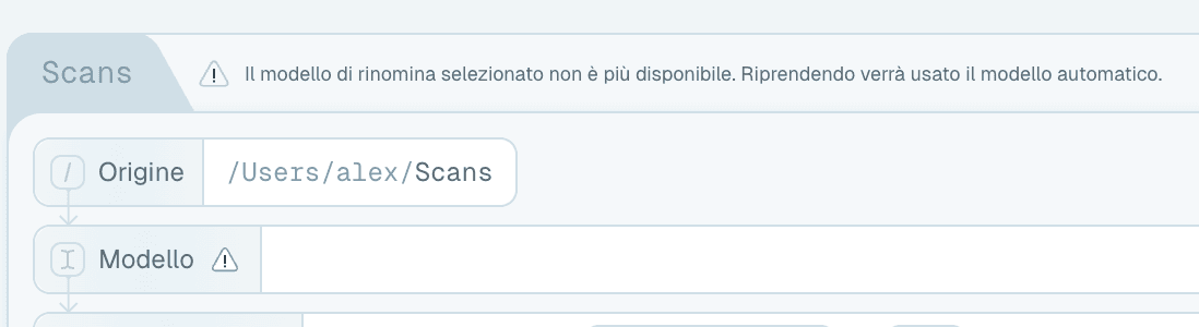 Modello rimosso