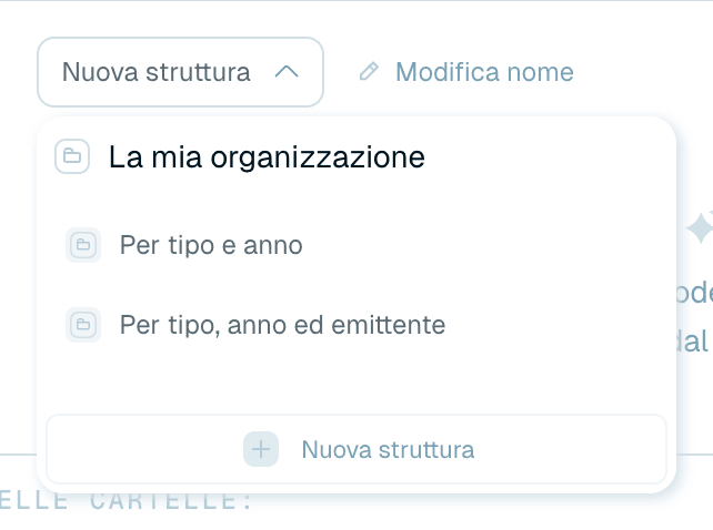 Usare un'organizzazione in Rinomina rapida
