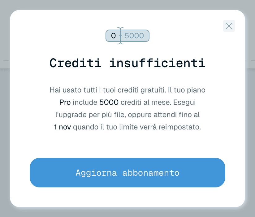 Quando finisci i crediti