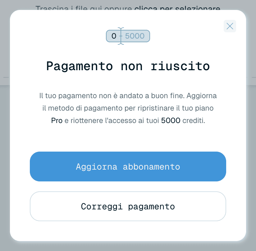 Problemi di pagamento