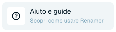 Il menu utente