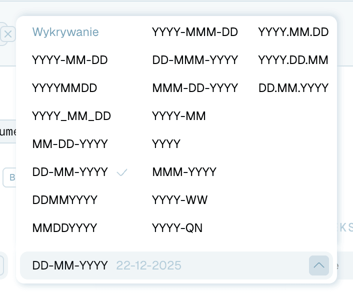 Format daty
