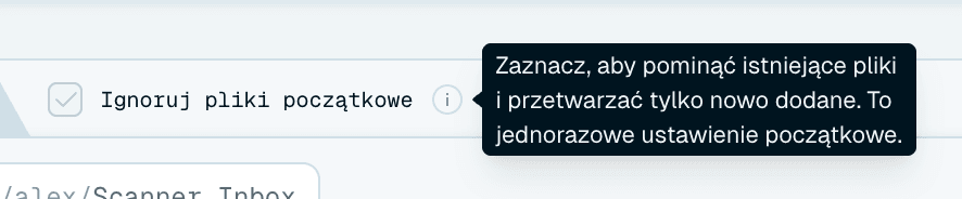 Ignoruj pliki początkowe