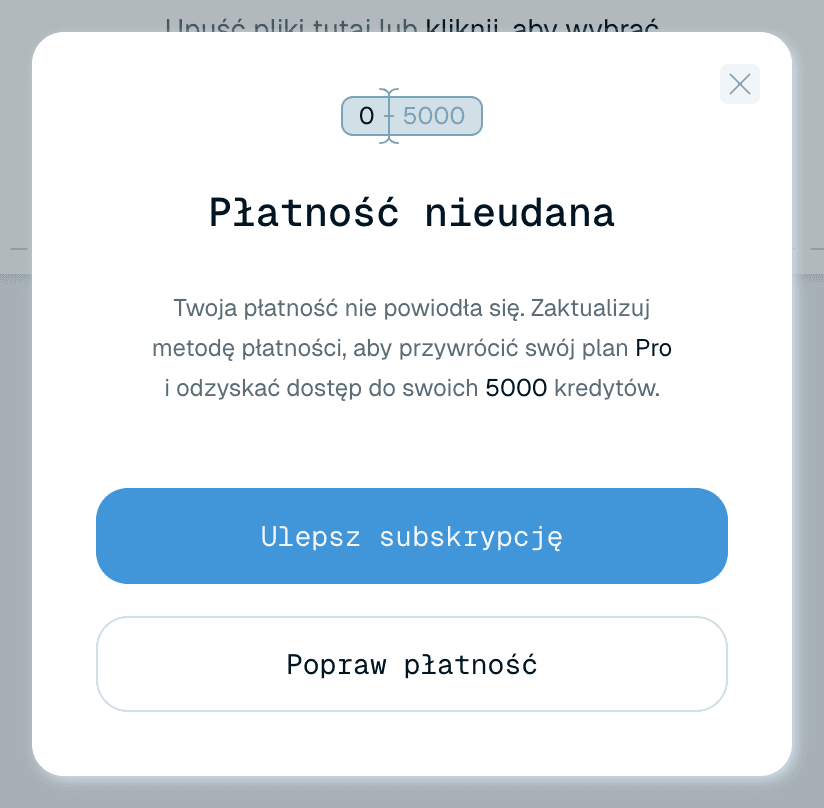 Problemy z płatnością