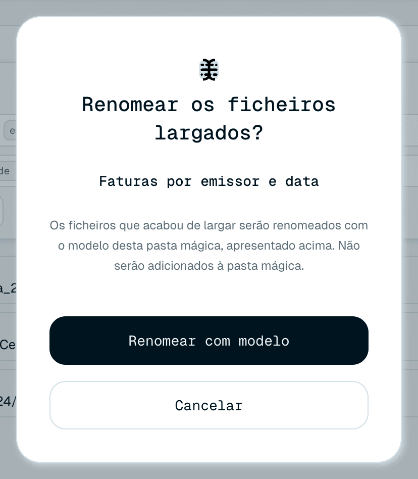 Largar ficheiros num cartão