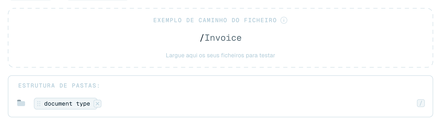 Construir a árvore de pastas