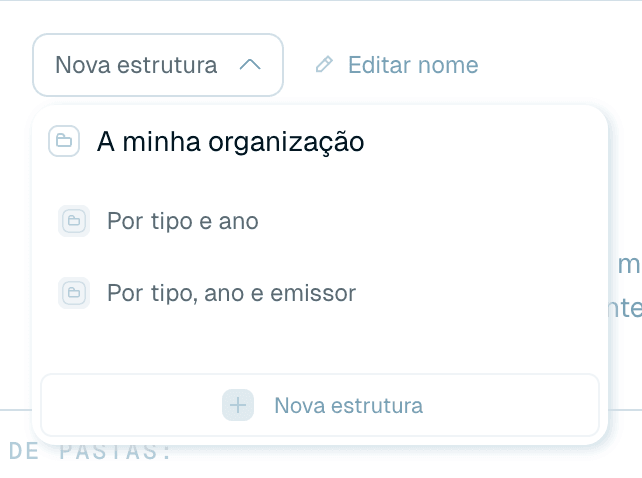 Usar uma organização na Renomeação rápida