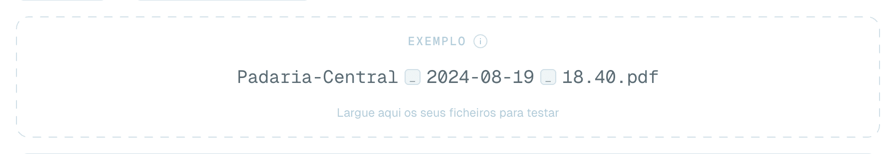 O Exemplo em direto