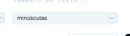 Definições de formatação