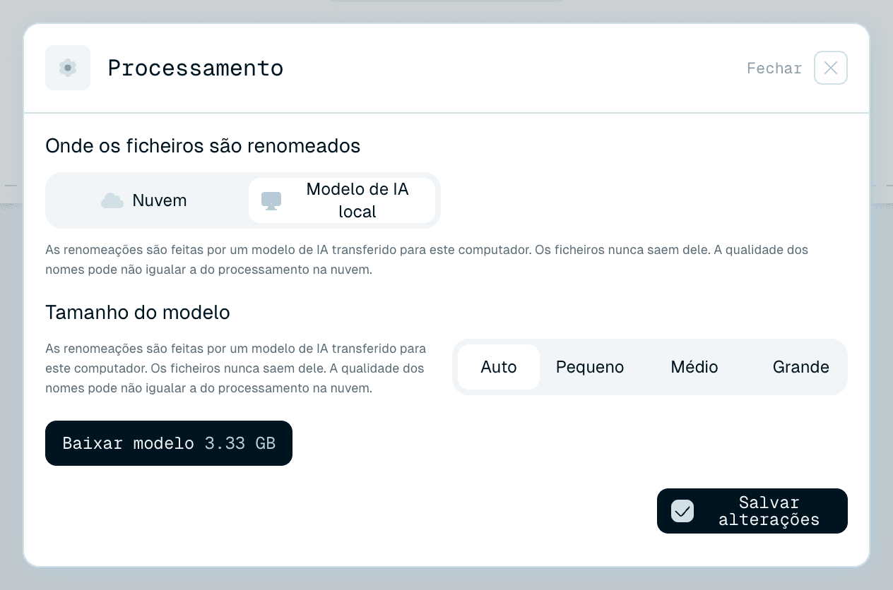Modelo de IA local - no seu próprio computador
