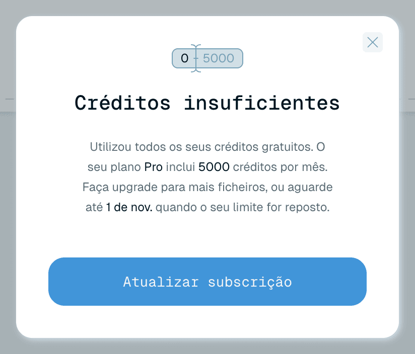 Quando os créditos acabam