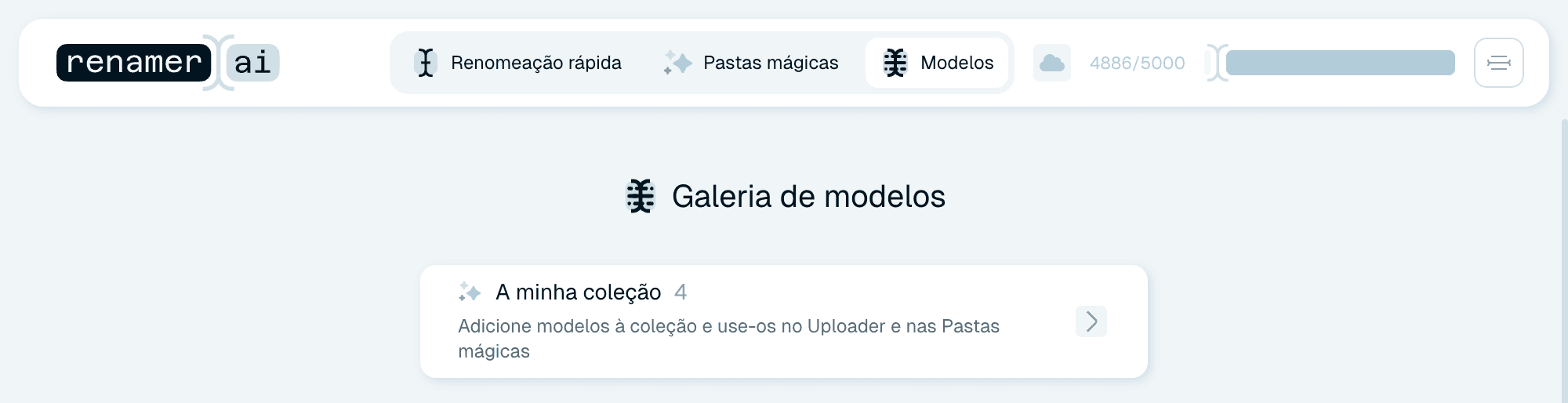Modelos - os padrões de nomeação