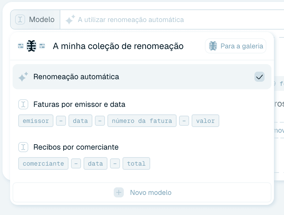 A linha Modelo