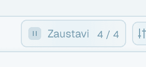 Zaustavitev in nadaljevanje