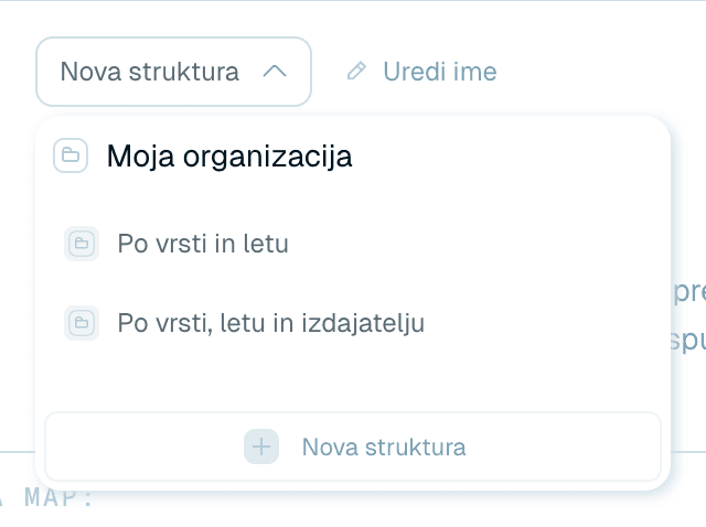 Uporaba organizacije v hitrem preimenovanju