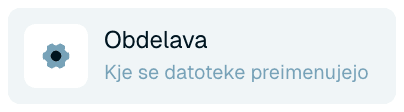 Odpiranje obdelave