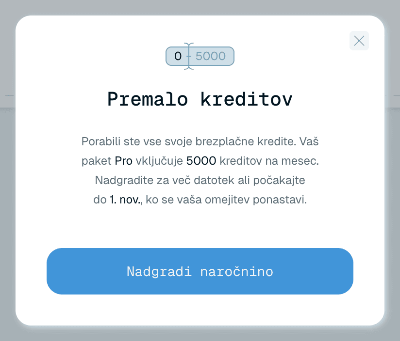 Ko kreditov zmanjka