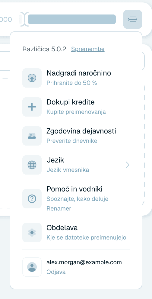 Uporabniški meni