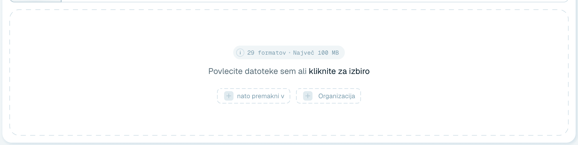 Območje za odlaganje